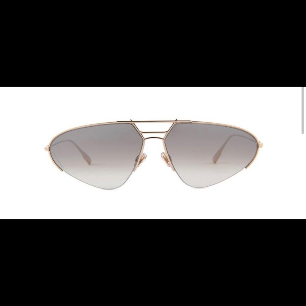 Dior Gold/Brown Gradient Cat Eye Women Sunglasses